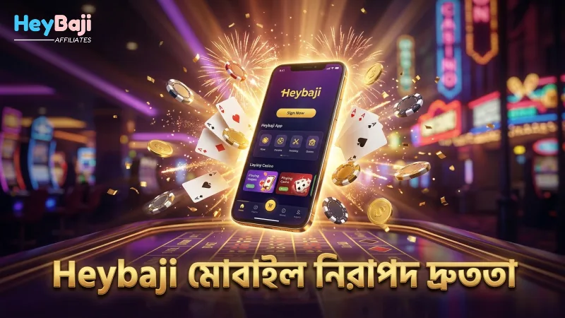 মোবাইল থেকে লাইটিং রুলটে দ্রুত খেলায় Heybaji নিরাপত্তা।